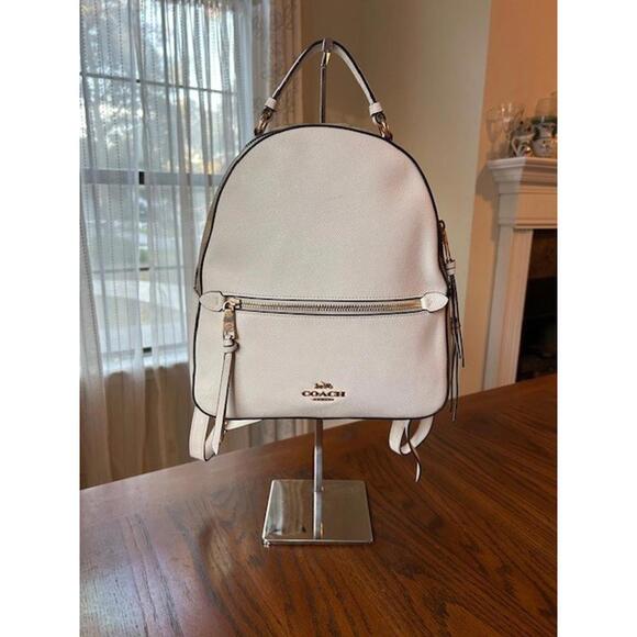 Coach Signature Jordin Backpack 76622 Signature Canvas Leather Trim - Picture 1 of 9